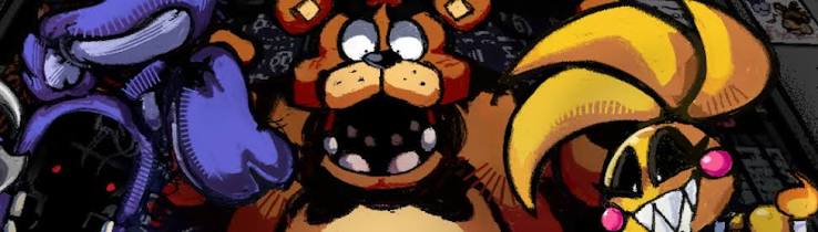 Colourful animatronic character artwork