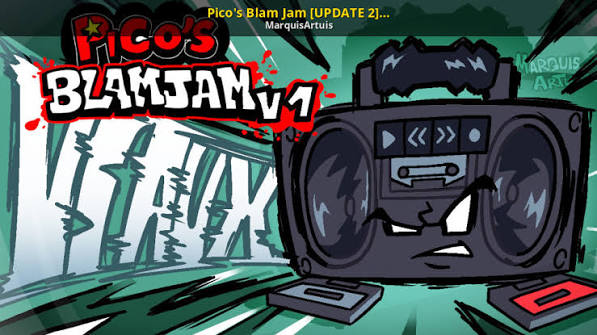 Pico Blam Jam artwork with a boombox